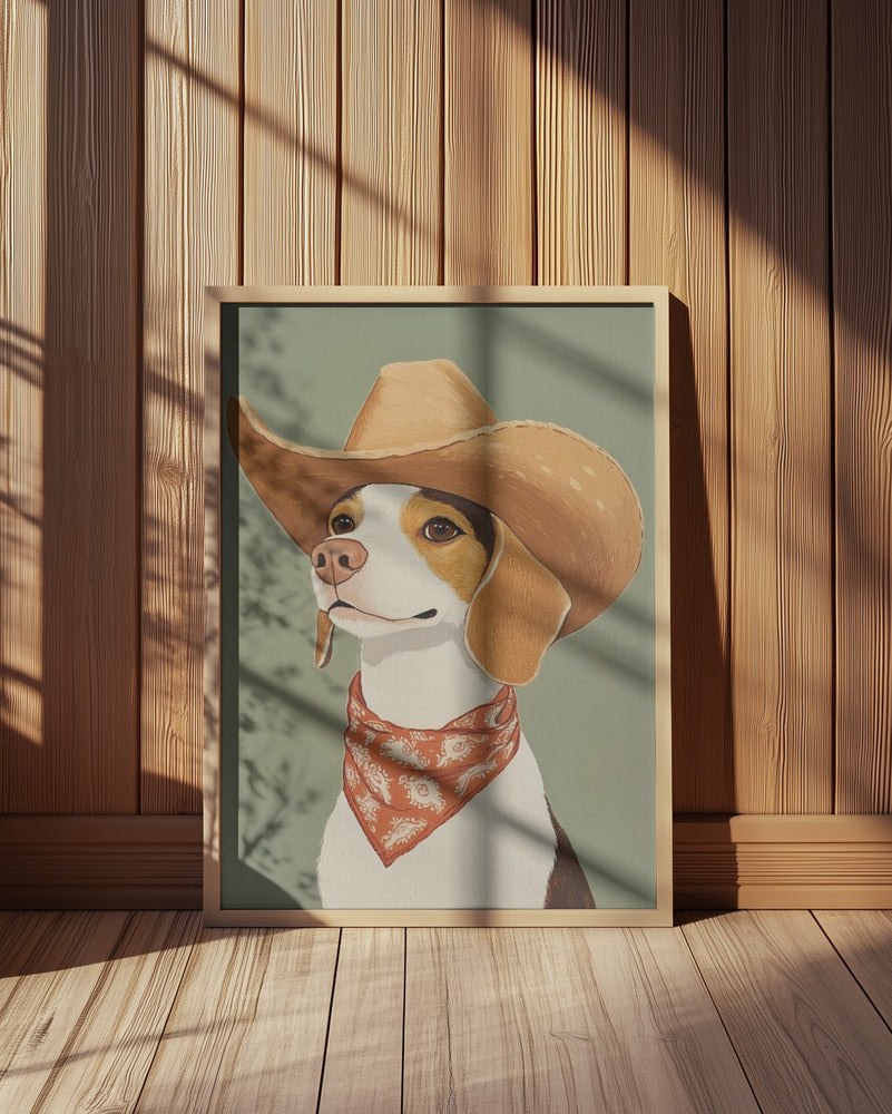 Perro Beagle Vaquero  ·  cuadro de decoración