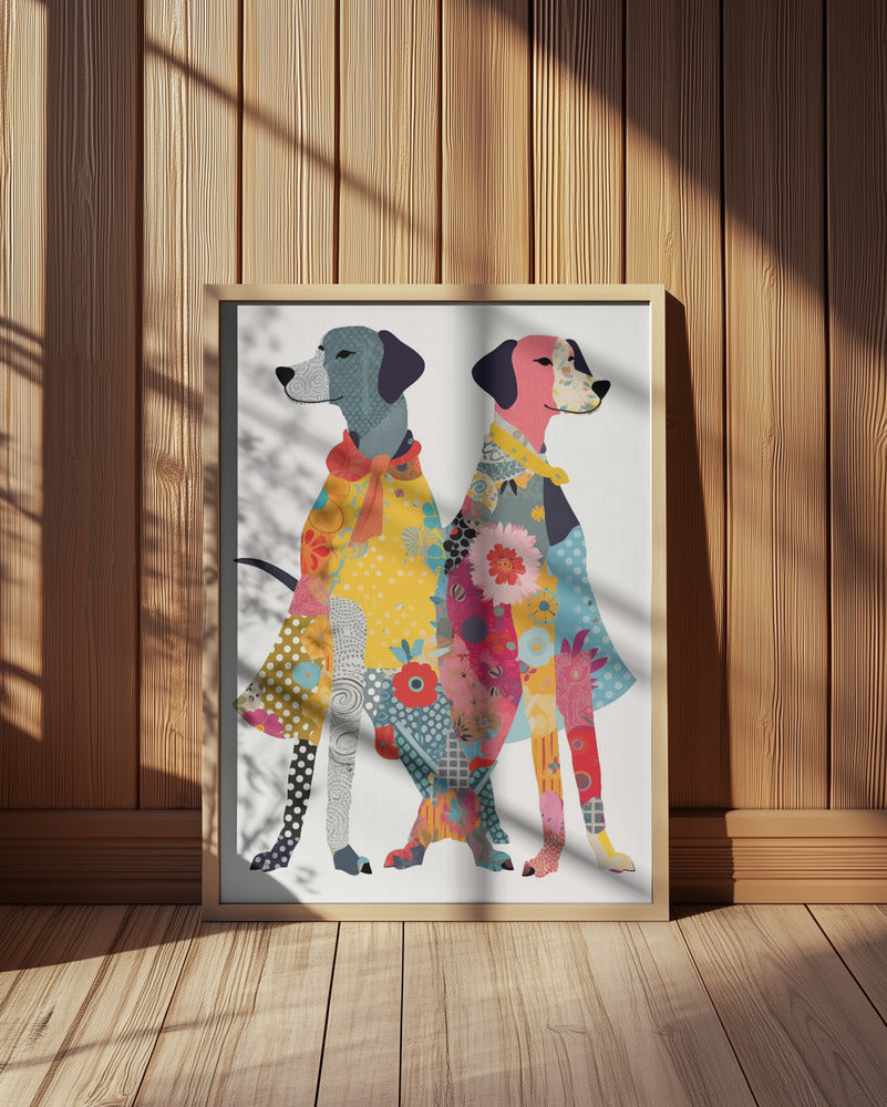 Perros coloridos  ·  cuadro de decoración
