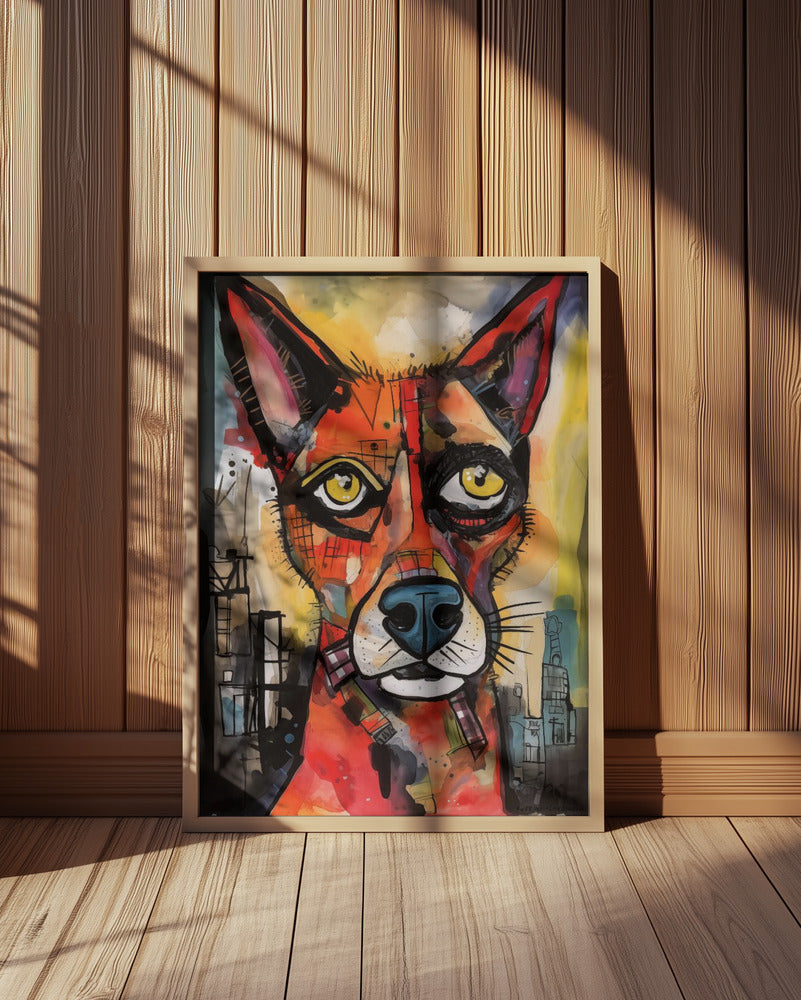 El perro de color  ·  cuadro de decoración