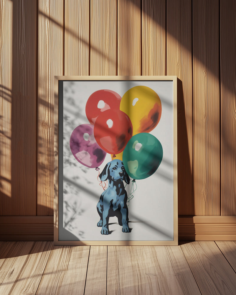 Dog with Balloons 2 · Decoration Picture