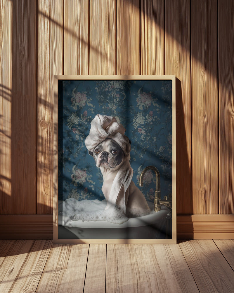 Baño de burbujas para perros  ·  cuadro de decoración