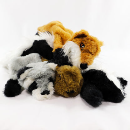 Criaturas sin relleno · paquete de 4 juguetes para perros